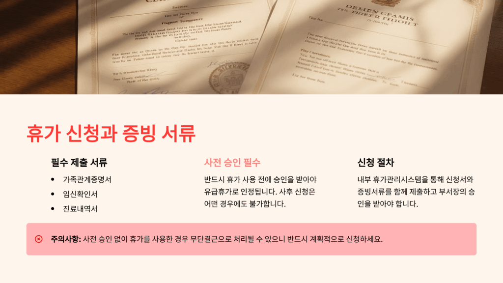 임신검진동행휴가 신청 조건