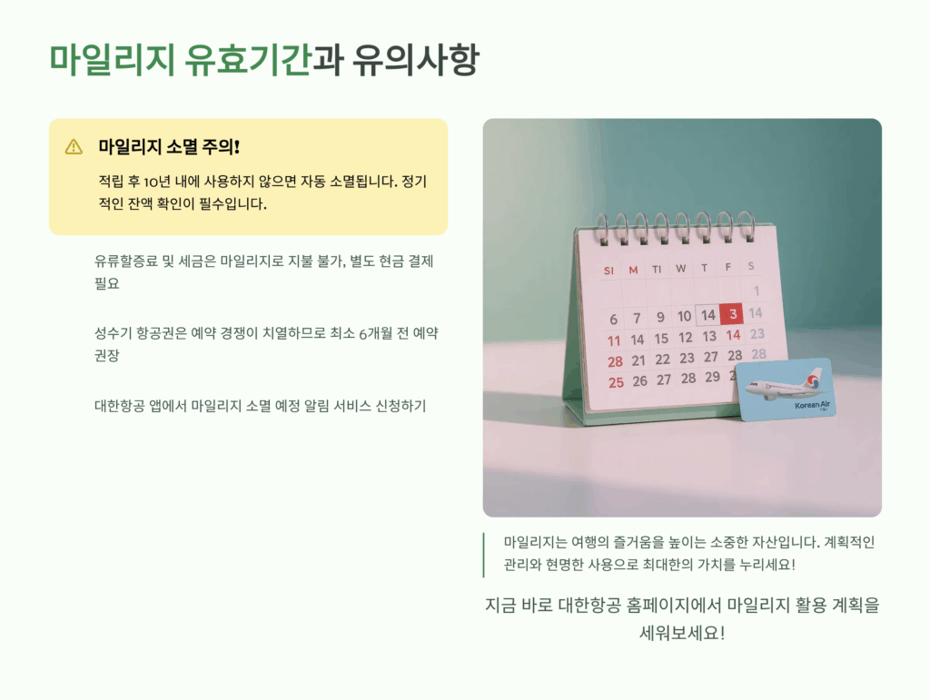 대한항공 마일리지 사용방법