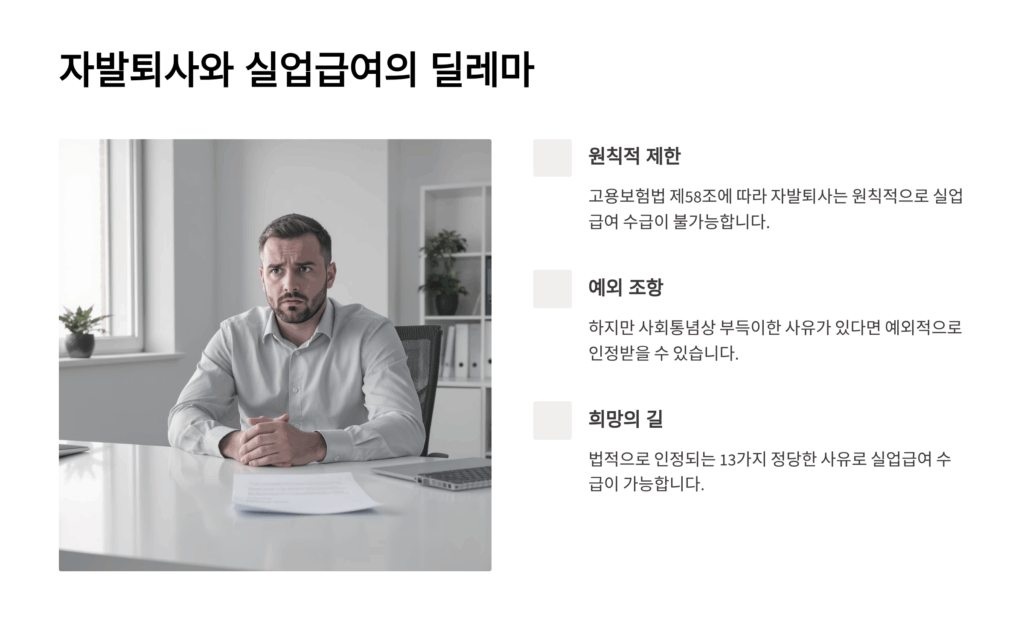 자발퇴사 실업급여 조건
