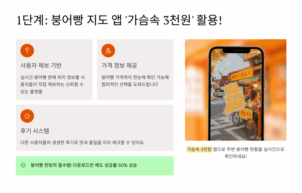 붕어빵 파는곳 찾는법