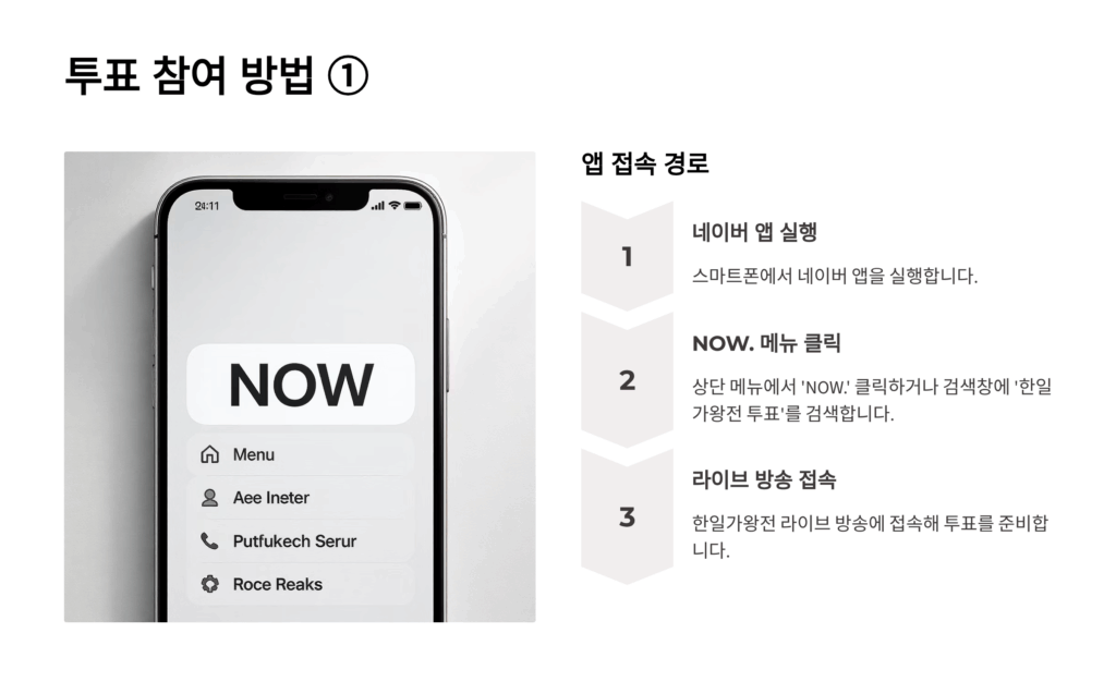 한일가왕전 투표방법
