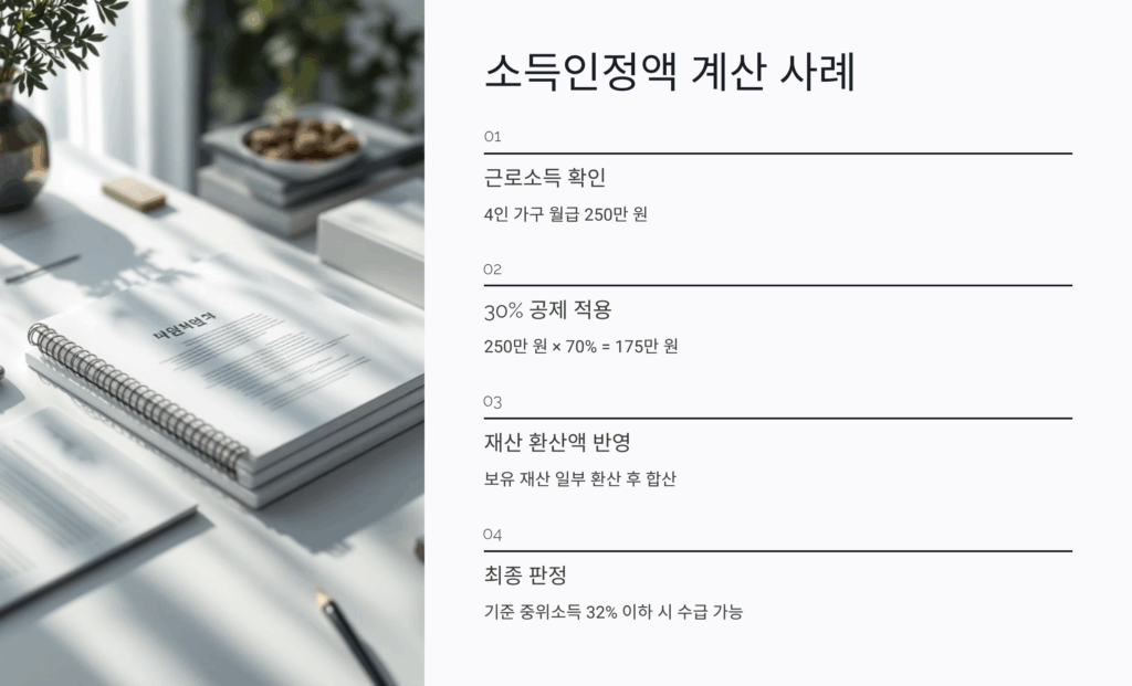 4인가구 생계급여