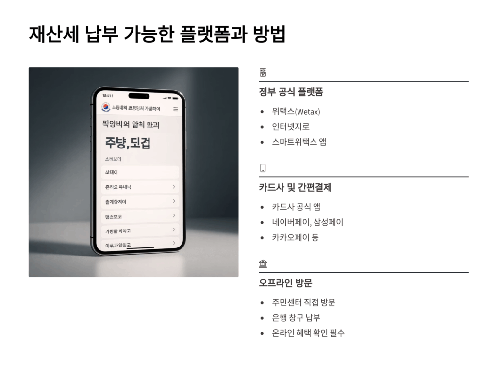 재산세 카드 납부