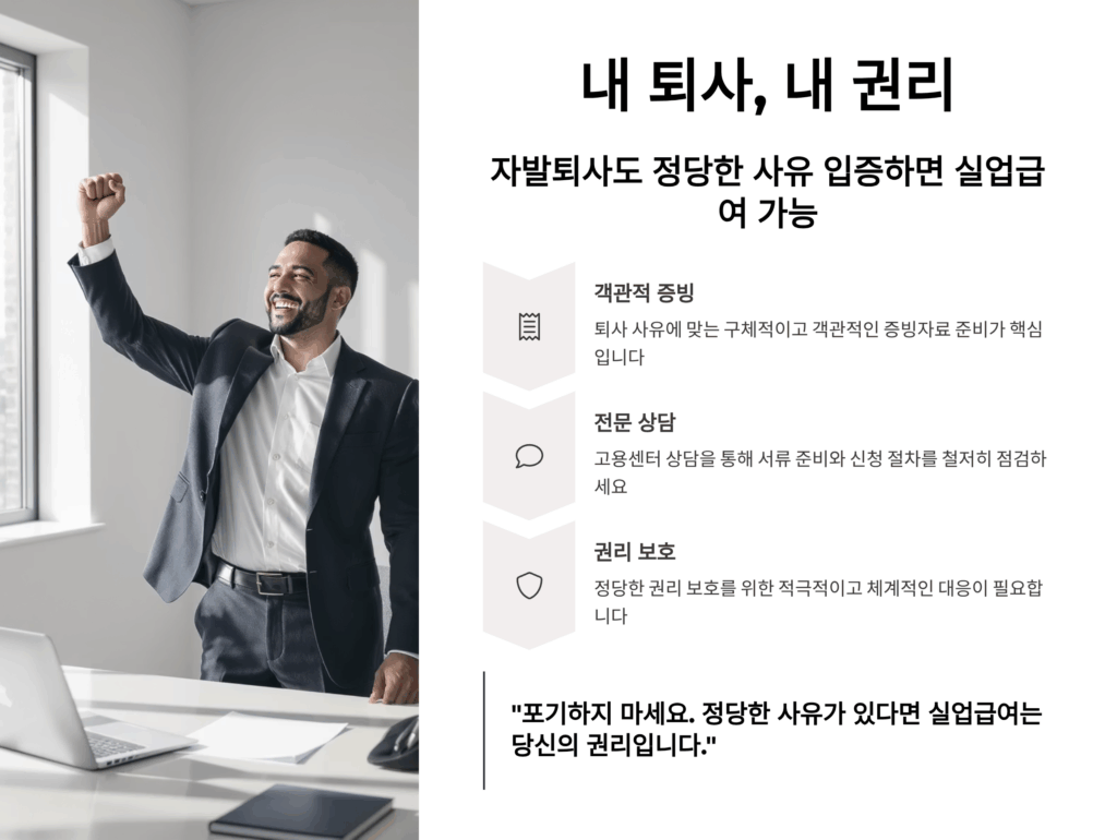 자발퇴사 실업급여 조건