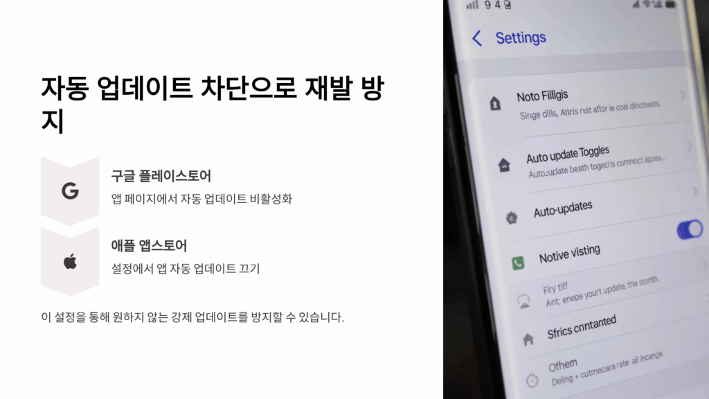 카카오톡 업데이트 취소