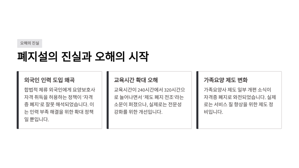 요양보호사 자격증 폐지